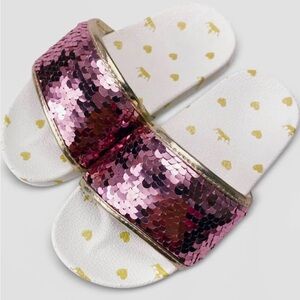 💕Size 13 Disney Princess Slides Sandals with Reversible Sequins!